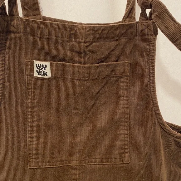 Lucy & Yak Brown Corduroy Overalls/Dungarees - Picture 4 of 14